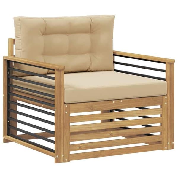 Maison Exclusive - Valkoinen ja beige polyesterista valmistettu ulkokaluste