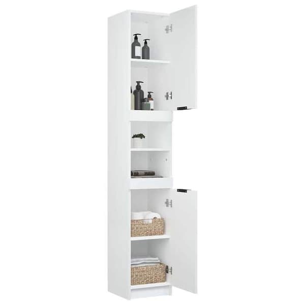 Maison Exclusive - Badrumsskåp vit 32x34x188,5 cm ingenjörsträ Vit