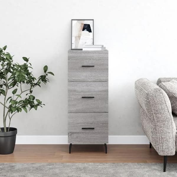 Maison Exclusive - Buffet Sonoma grå 34,5x34x90 cm Ingeniørtræ