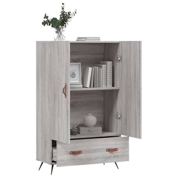 Maison Exclusive - Buffé hög sonoma grå 69,5x31x115 cm ingenjörsträ