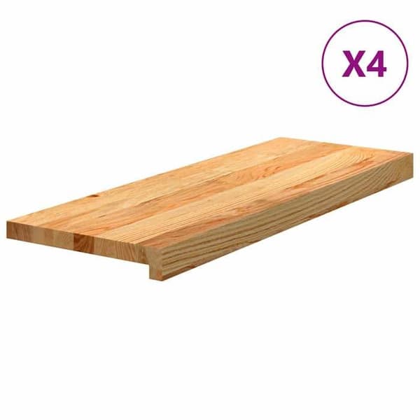 Trappe - EKSKLUSIV HUS - 4 dele - Massivt egetræ - 70x25x2 cm - Lys brun ljusbrun