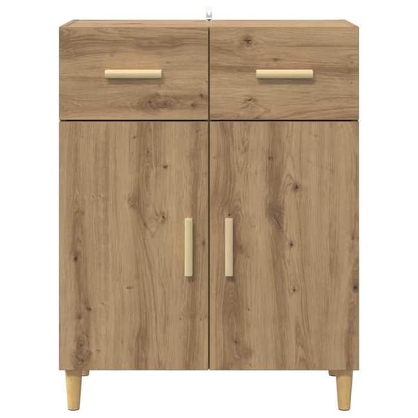 Maison Exclusive - Buffet i håndlavet egetræ 34 x 69,5 x 89 cm Ingeniørtræ