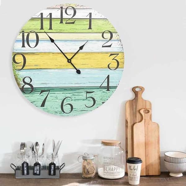 Maison Exclusive - Monivärinen seinäkello 60 cm MDF Flerfärgad