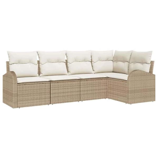 Maison Exclusive - 5 kpl sohvasetti beige polyesteri