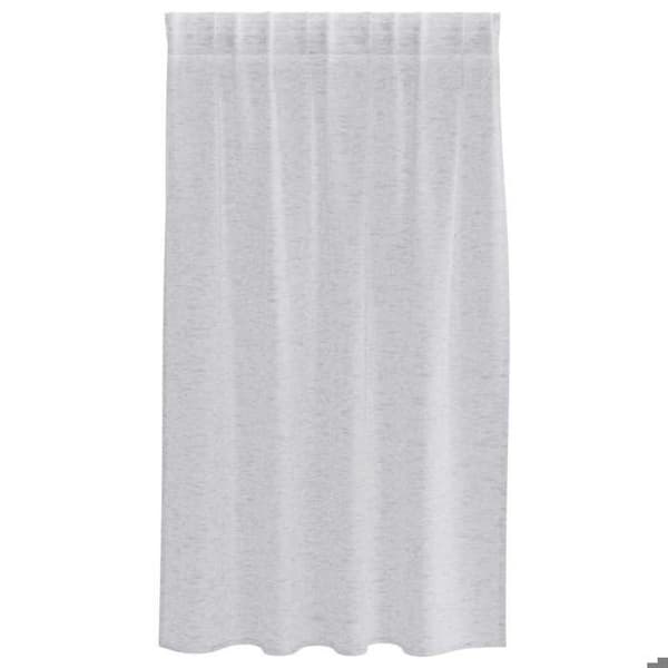 Gardinstof - MAISON EXCLUSIVE - 2 stk - Lys grå - Polyester - 140x140 cm Ljusgrått