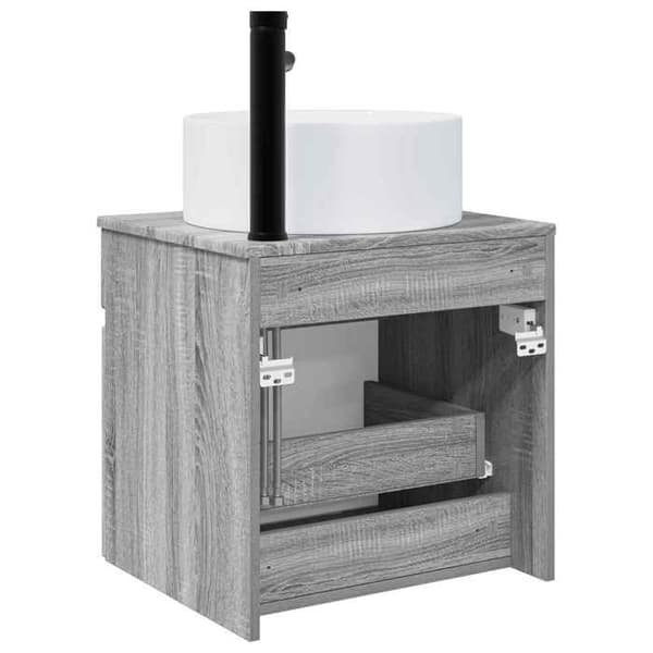 Maison Exclusive - Väggmonterad handfatmöbel Sonoma grå 49 x 44,5 x 65,5 cm Sonoma grå