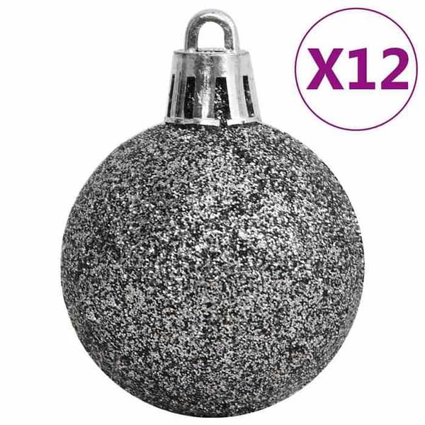 Maison Exclusive - Set med 111 stycken julkulor i vit och grå polystyren vitt och grått