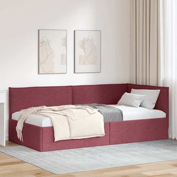 Maison Exclusive - Vinkel sengestel Bordeaux 80 x 200 cm stof