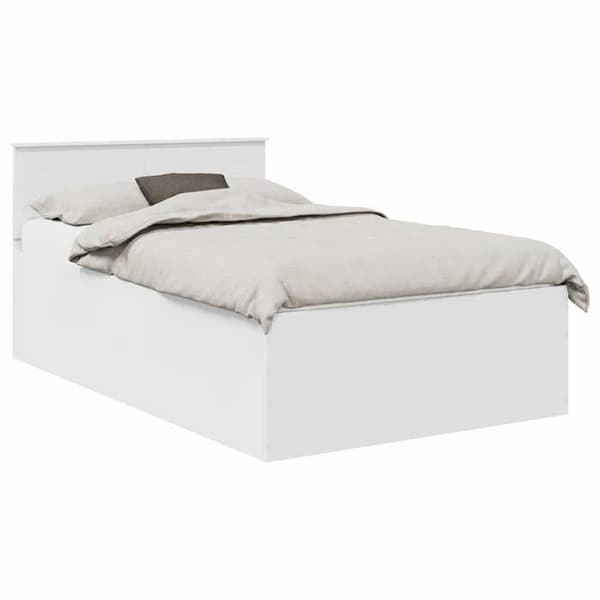 Maison Exclusive - Sängram Vit 135 x 190 cm Ingenjörsträ