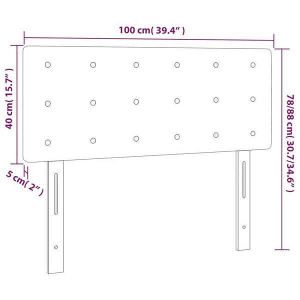 Maison Exclusive - LED Hovedgærde Mørkegrå 100x5x78/88 cm Velour mörkgrå