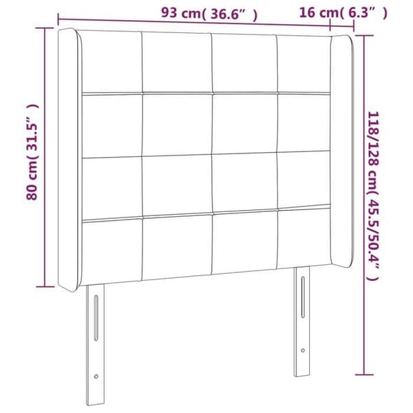 Maison Exclusive - LED-päätymustalla 93x16x118/128 cm sametti Svart