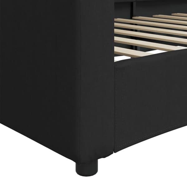 Maison Exclusive - Sengebænk uden madras sort 90x190 cm stof