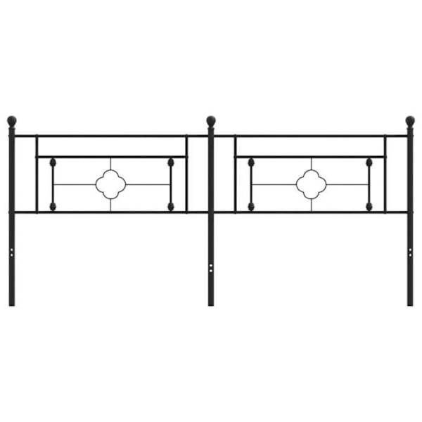 Sort metal sengegavl 200 cm97 - Klassisk - Tidløs Svart