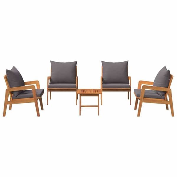 Maison Exclusive - Bistro sæt 5 pc Brun Akacietræ Massiv brun