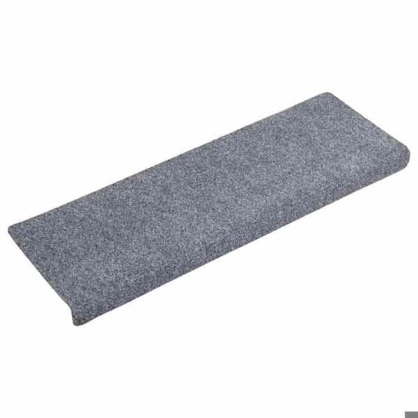 Maison Exclusive - Självhäftande trappmattor vidaXL, 20 stycken, 65 x 21 x 4 cm, ljusgrå, rektangulär kant