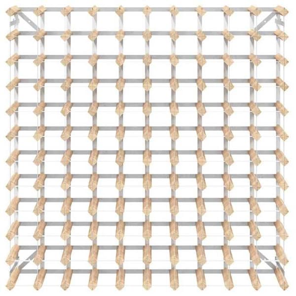 Maison Exclusive - Flaskställ 120 flaskor Solid Pinède Pinje (naturligt träutseende)