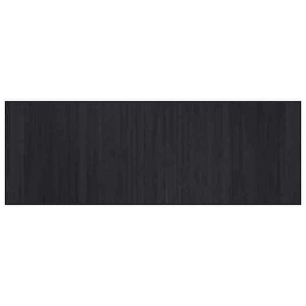 Maison Exclusive - Rektangulær sort tæppe 70x200 cm bambus Svart