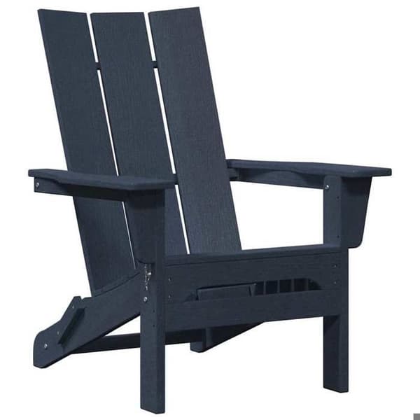 Trädgårdsstol - EXKLUSIV HEM - Fällbar Adirondack - Marinblå - Fällbar - HDPE & rostfritt stål marinblå