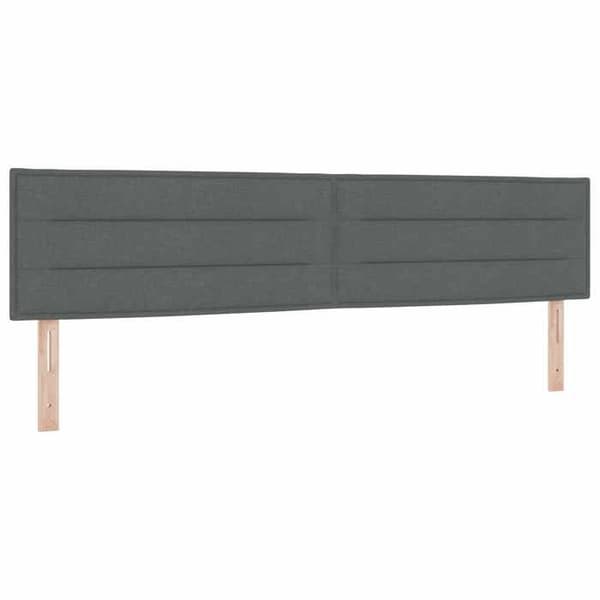 Maison Exclusive - Boxspring säng med madrass Mörkgrå 200 x 200 cm Tyg Mörkgrå