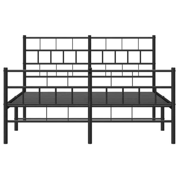 Sengestel - EKSKLUSIV HUS - 135x190 cm - Sort - Stål - Klassisk Svart