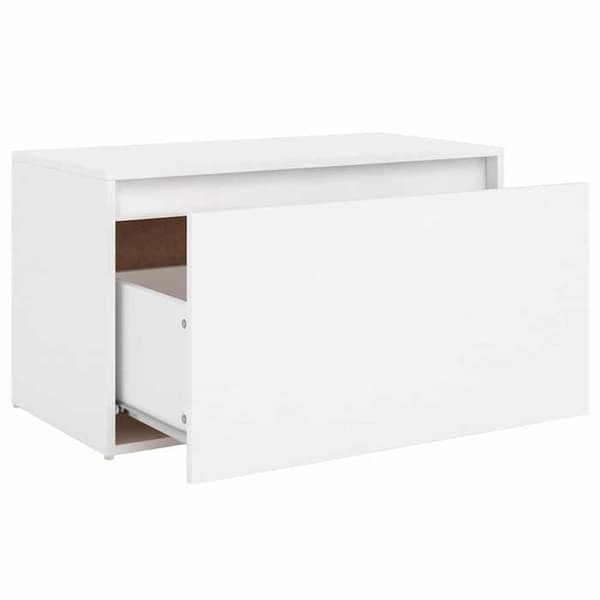 Entréebænk - EKSKLUSIV HUS - 80 x 40 x 45 cm - Hvid - Ingeniørtræ - 1 skuffe Vit
