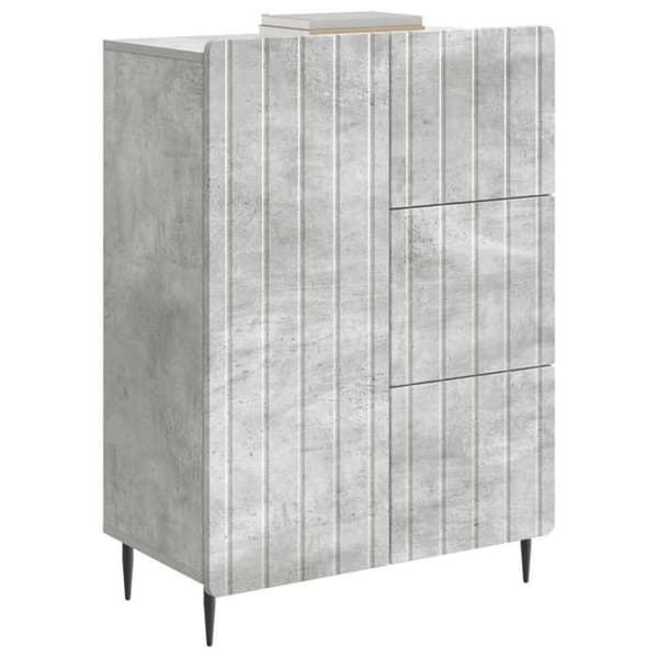 Maison Exclusive - Buffé Grå betong 66 x 34,5 x 91,5 cm Ingenjörsträ