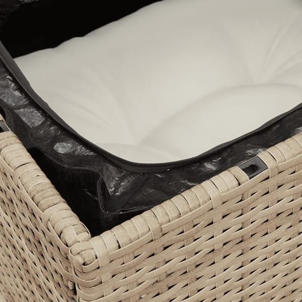 Maison Exclusive - Trädgårdsmöbler med kuddar 3 delar beige flätad resin beige