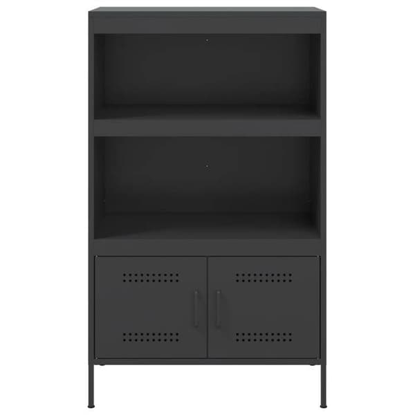 Maison Exclusive - Sort høj buffet 68x39x113 cm stål Svart