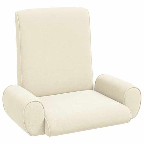 Maison Exclusive - Säädettävä lattiatuoli, kerma samettia
