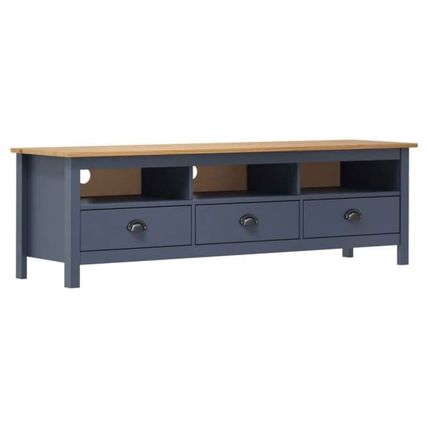 Maison Exclusive - TV-møbel Hill Range Grå 158x40x47 cm Solid fyrretræ Grå