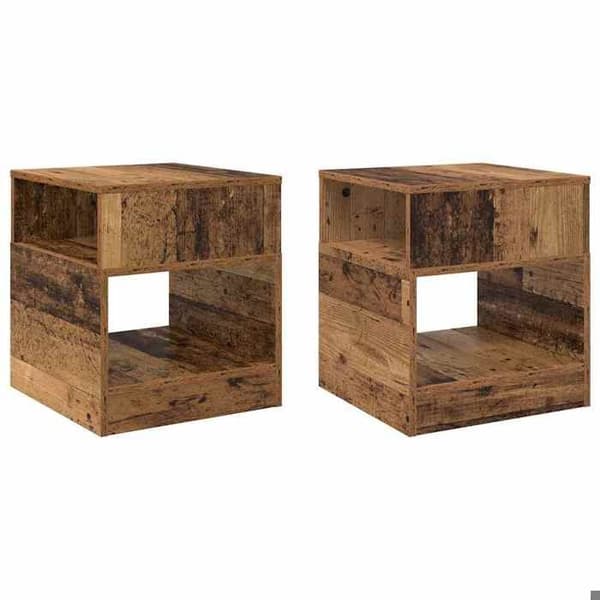 Maison Exclusive - Sidebord 2 stk. Antik træ 40,5 x 40 x 45 cm