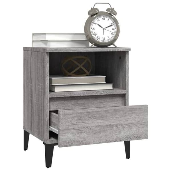 Maison Exclusive - Sängbord 2 st Sonoma grå 40x35x50 cm Sonoma grå