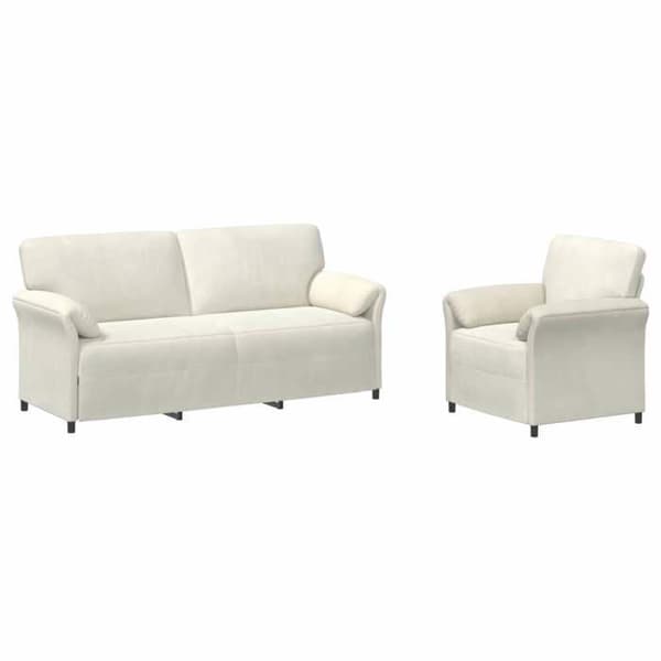 Maison Exclusive - Sæt af 2 Sofaer Creme Velour
