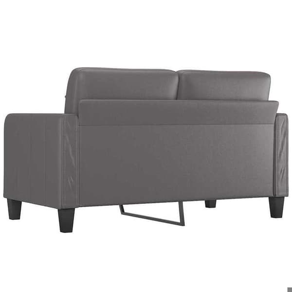 Soffa - MAISON EXCLUSIVE - Maison Exclusive - 2 platser 140 cm - Grå konstläder - Metallram Grå