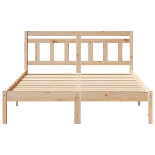 Maison Exclusive - Sängram Brun 140 x 190 cm Massivt trä