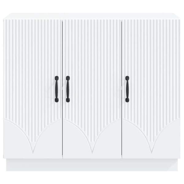 Maison Exclusive - Buffé Vit 89 x 34,5 x 77 cm Ingenjörsträ