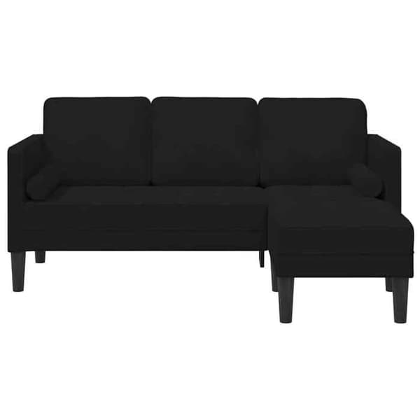 Sektionell soffa - EXKLUSIV HEM - Modulär - Svart - Polyester sammet - Ingenjörsträstruktur Svart