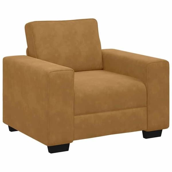 Maison Exclusive - Ruskea nojatuoli sohva 100x77x82 cm sametti