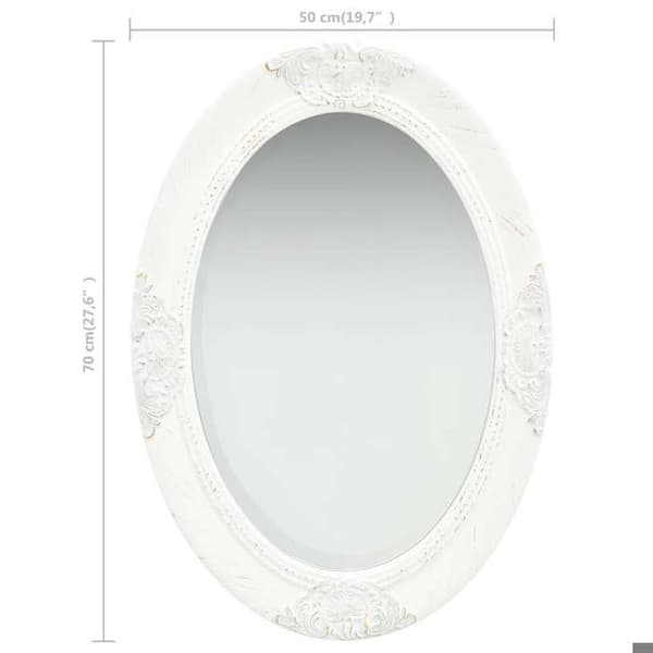 Maison Exclusive - Barockstil väggspegel 50x70 cm Vit