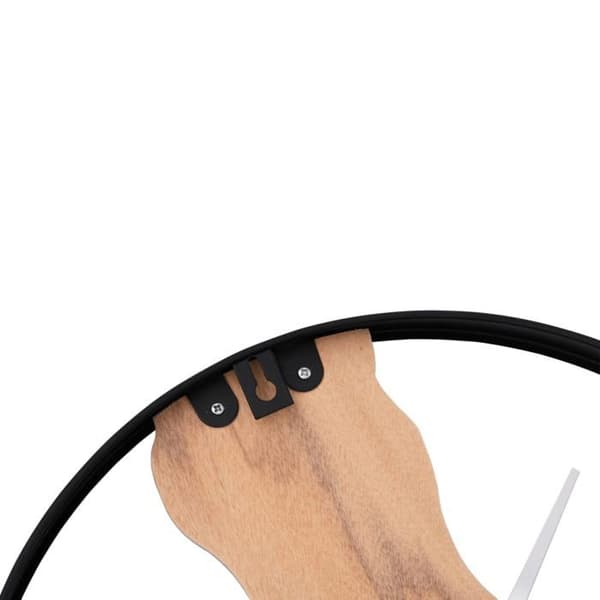 Maison Exclusive - Vægur brun Ø35 cm jern og egetræ brun