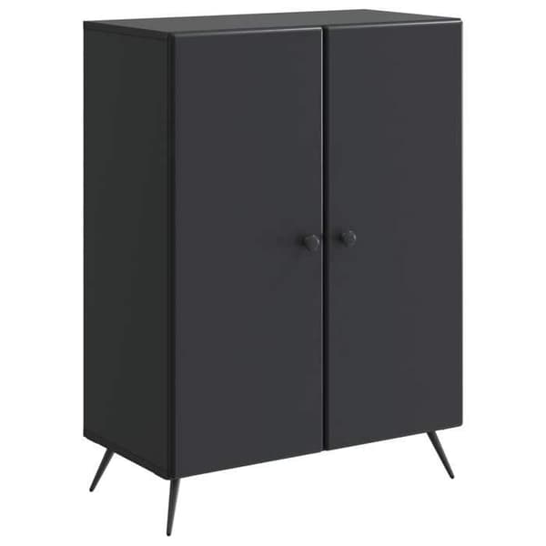 Buffet - EKSKLUSIVT HUS - 66 x 34,5 x 90 cm - Sort - Ingeniørtræ - Rummelig opbevaring Svart