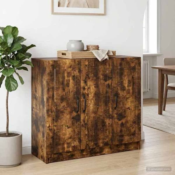 Maison Exclusive - Buffet Røget Eg 89 x 34,5 x 77 cm Ingeniørtræ