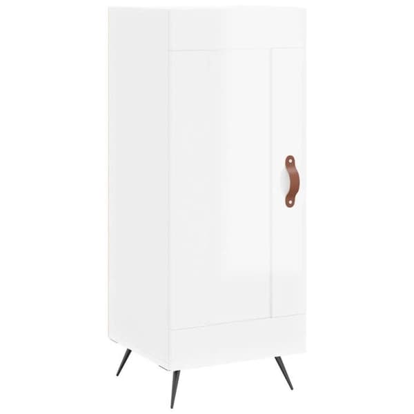 Maison Exclusive - Buffé Vit glänsande 34,5x34x90 cm Ingenjörsträ