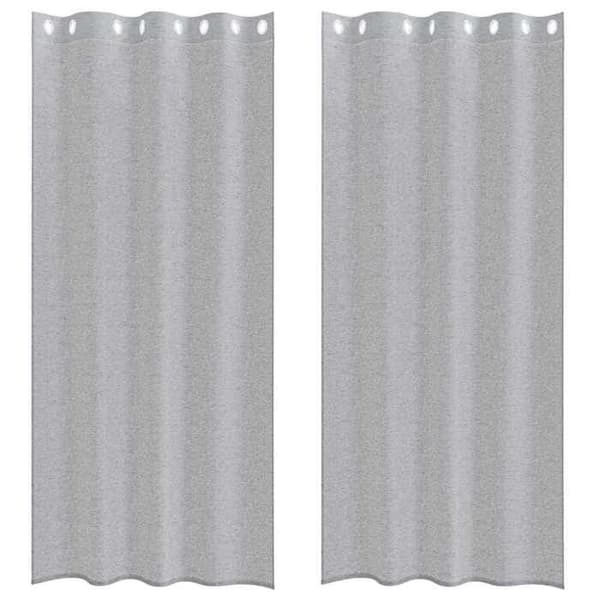 Maison Exclusive - Gardin i Voile 2 st Mörkgrå 260 x 140 cm Polyester