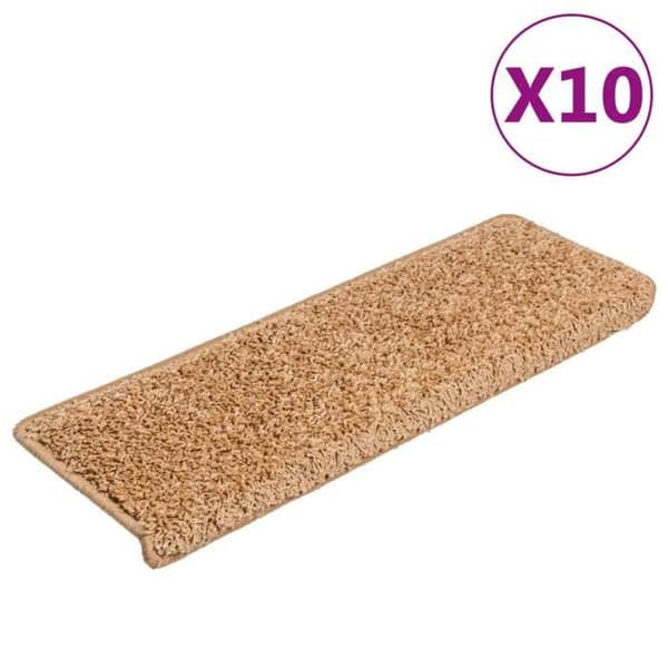 Maison Exclusive - Trappmatta 10 delar 65 x 21 x 4 cm Beige Rektangulär kant beige