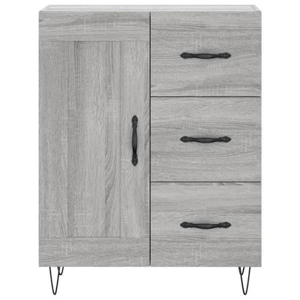 Maison Exclusive - Buffet Sonoma grå 69,5x34x90 cm ingeniørtræ Sonoma grå