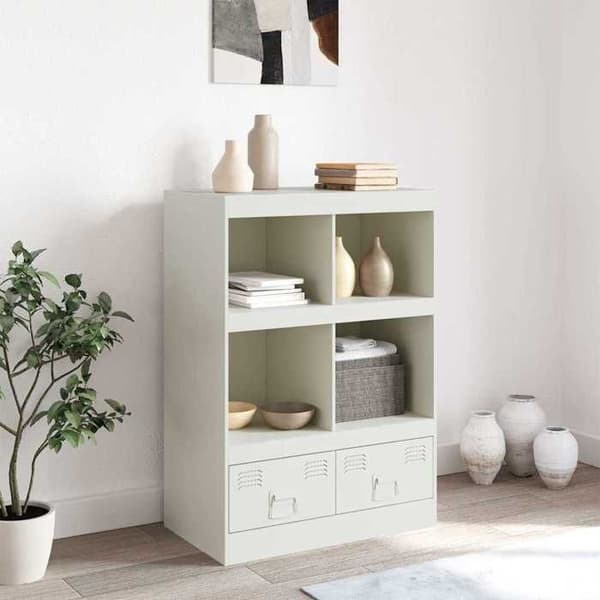 Maison Exclusive - Hvidt buffet 67x39x95 cm stål