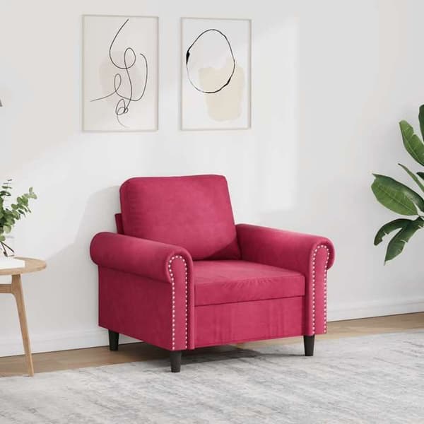 Maison Exclusive - Rød bordeaux Stol 60 cm Velour