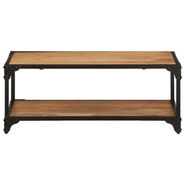 Maison Exclusive - Soffbord 90x45x35 cm i solid akaciaträ Brun (bruna ränder)