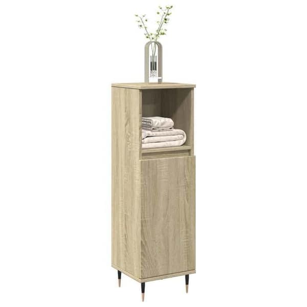 Maison Exclusive - Badrumsskåp ek sonoma 30x30x100 cm